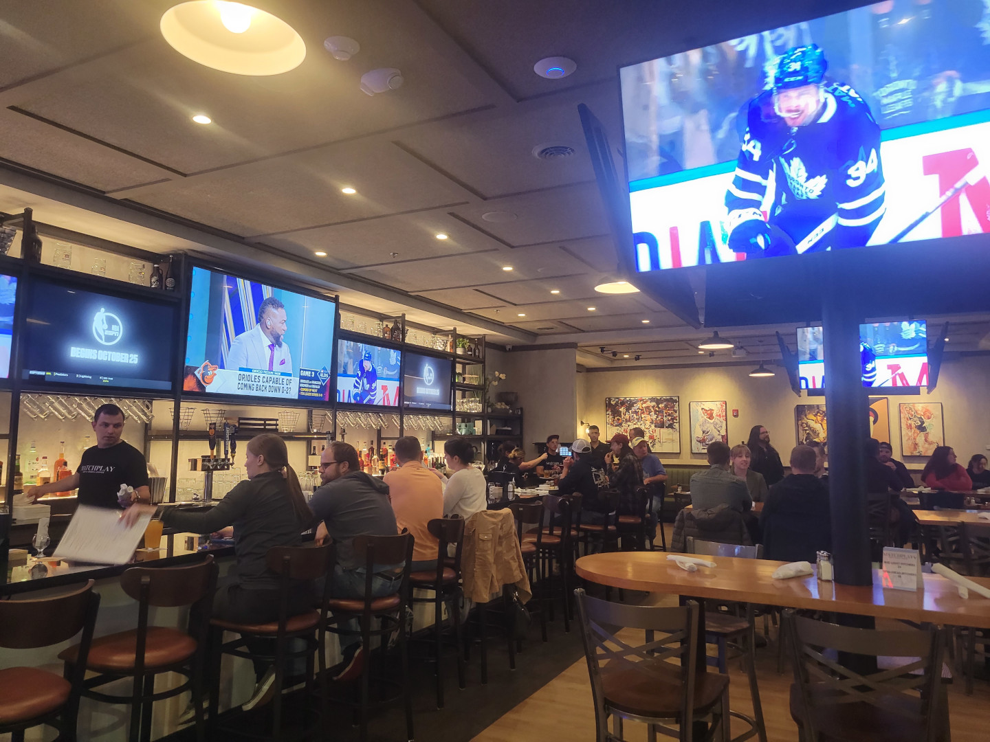 Bar at Matchplay on opening night.